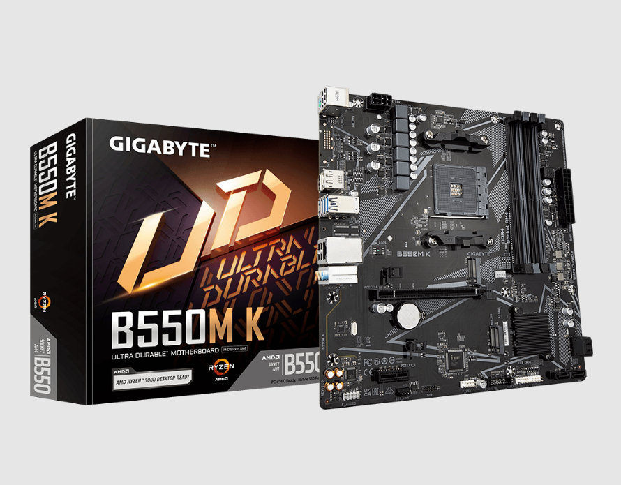  B550 m-ATX Motherboard: AM4 Socket For AMD Ryzen 3000/4000/5000 Series Processors<BR>4x DDR4, 4x SATA 6Gb/s, 2x M.2, USB 3.2, Gigabit LAN, Realtek 7.1 Audio, HDMI/DP  